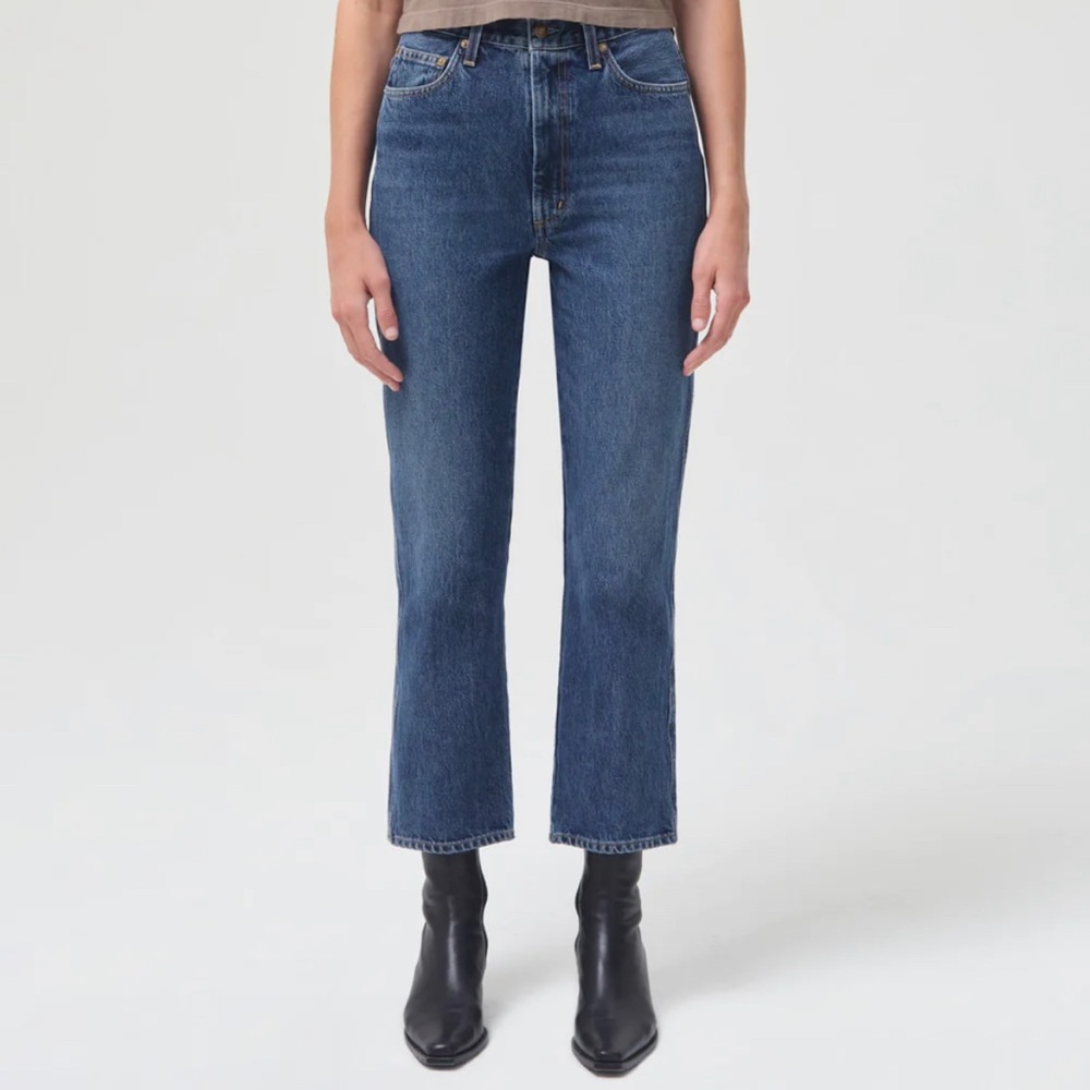 Agole Pinch Waist Kick Jean in Placebo